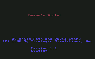 Demon's Winter screenshot 2 for Commodore 64